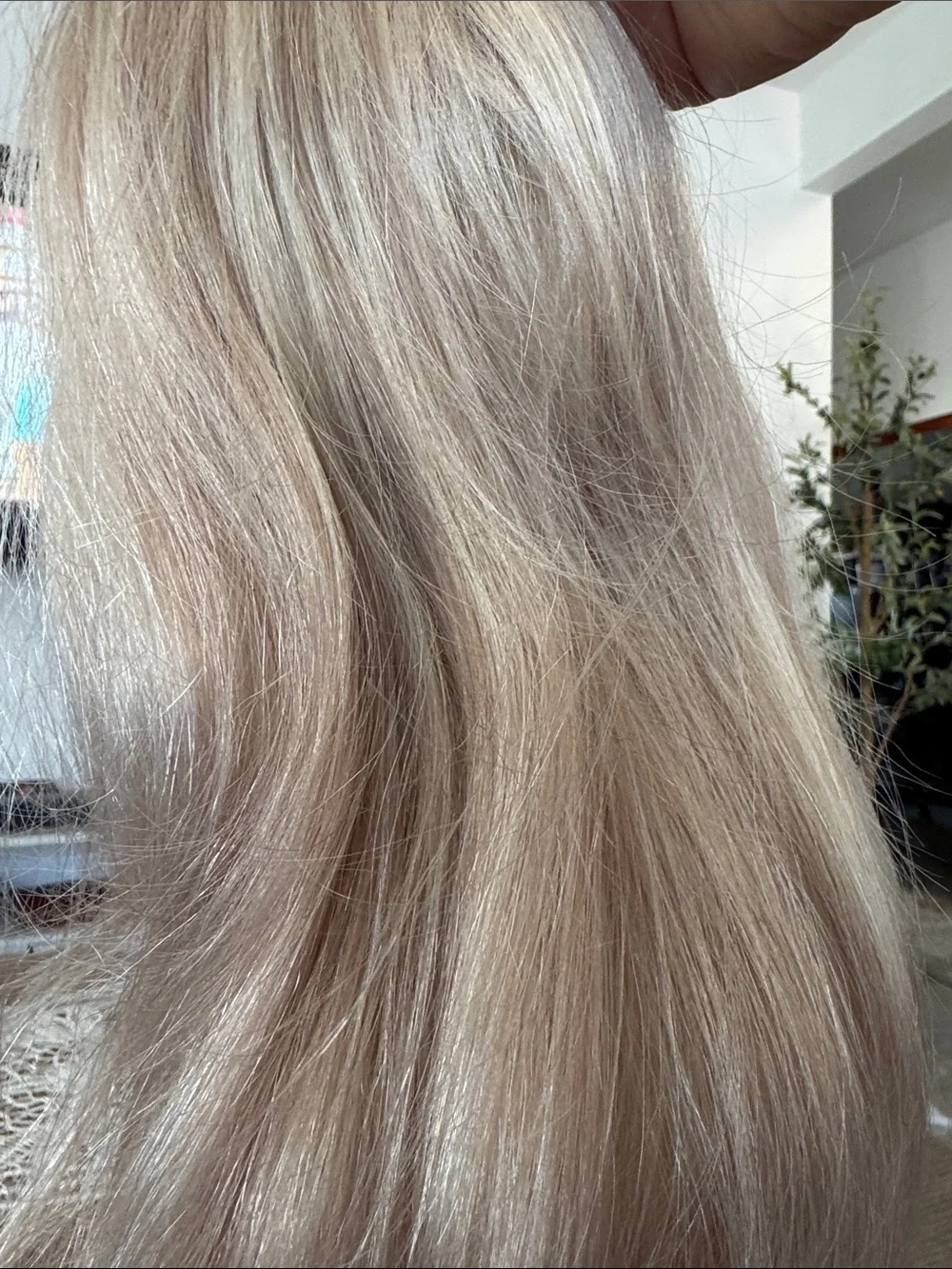 18” Human Hair Weft Hair Extensions  Weft | Platinum Ash Blonde - Picture 6 of 7